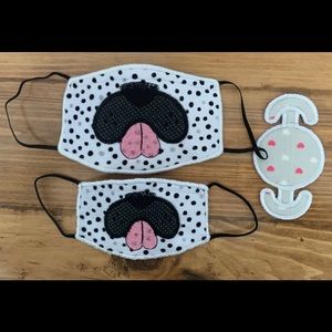 Handcrafted adult and child mask set